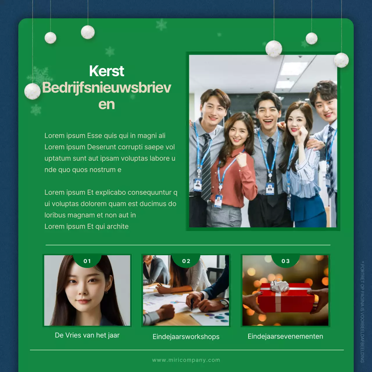 Een inleiding tot de rode en groene interne kerstnieuwsbrief