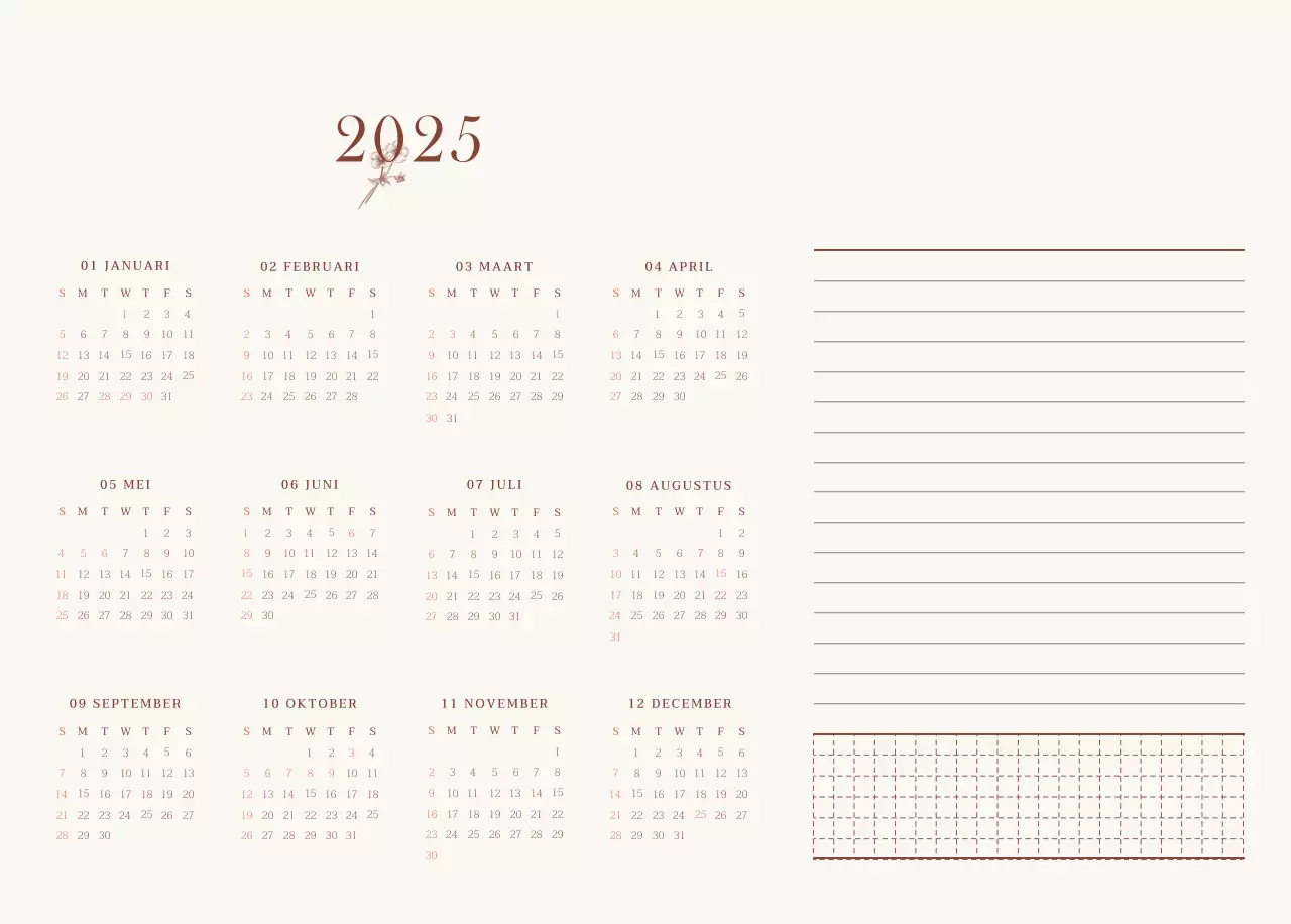 Emotionele fotolay-out voor café in beige en bruin