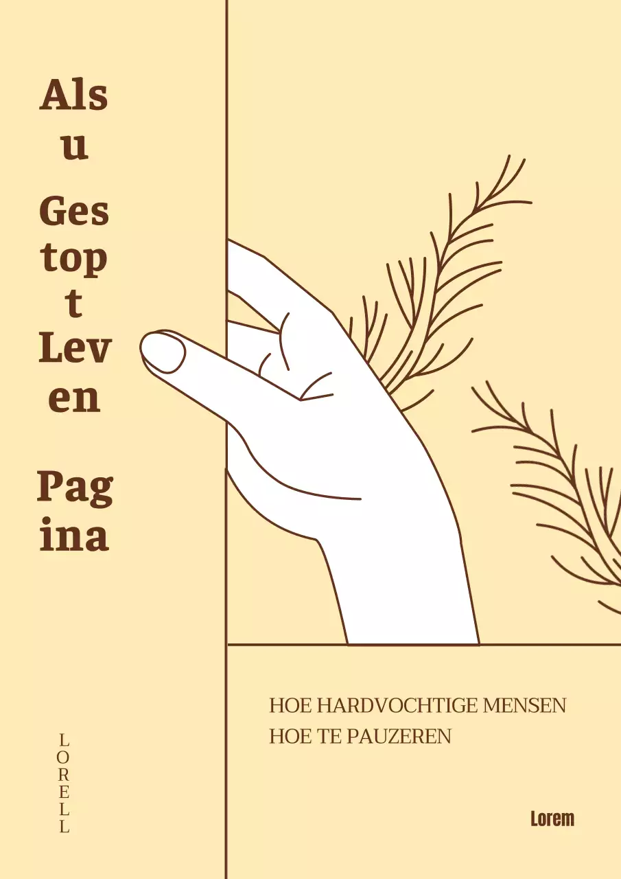 Minimalistische essayomslag in geel en wit