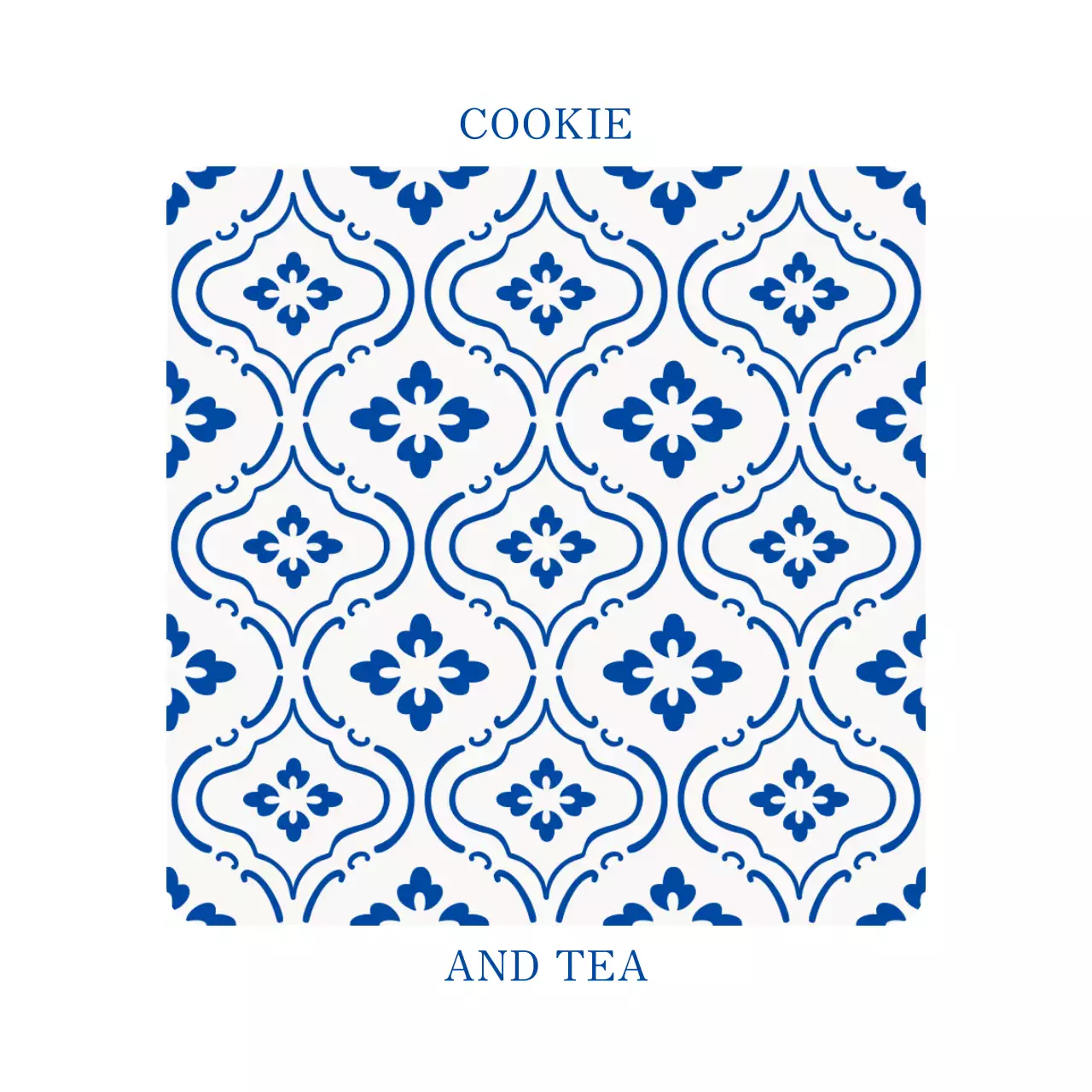 A cafe with a luxurious blue pattern concept