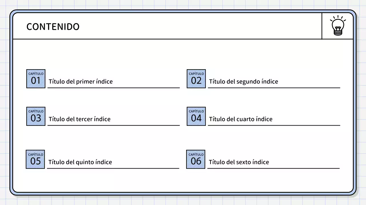 Un sencillo informe de síntesis de color azul claro
