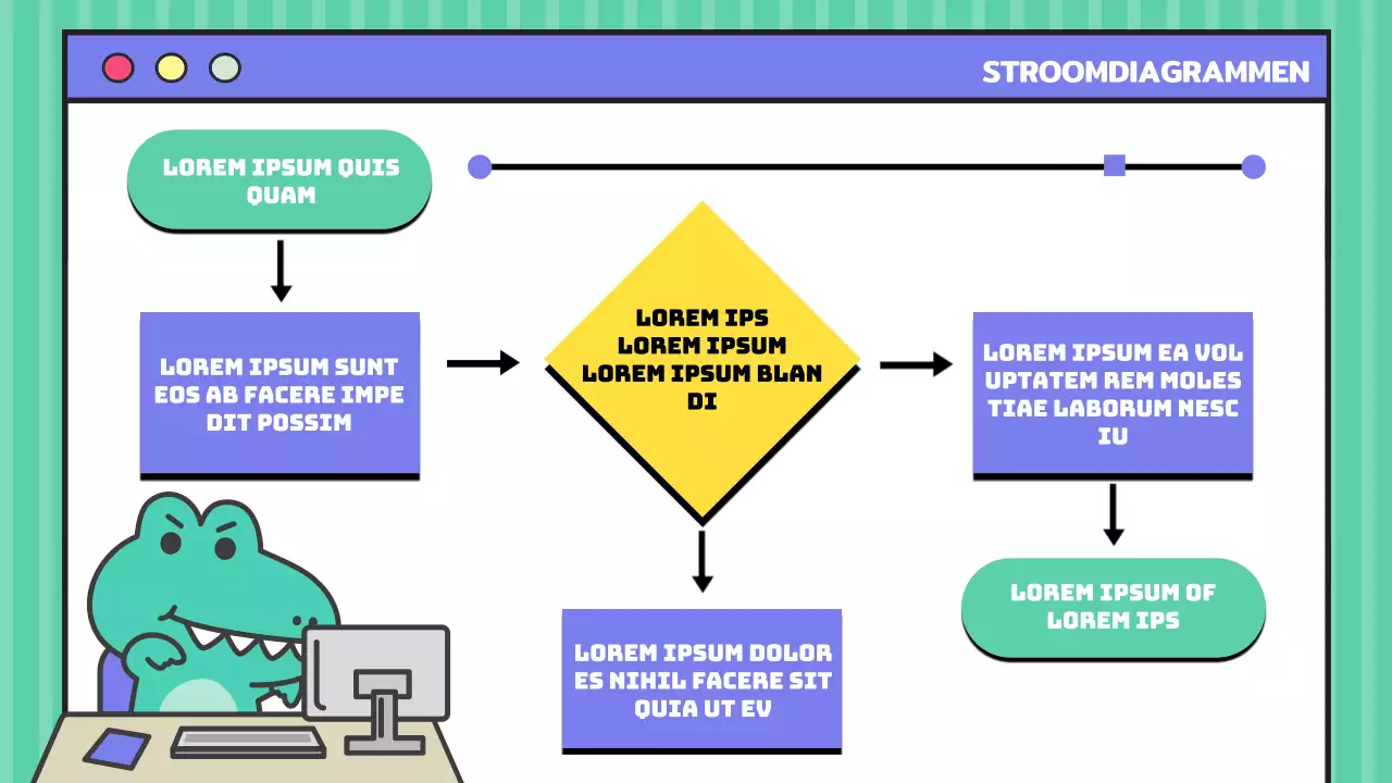 Geel en paars trendy marketing studie aantekeningen verslag