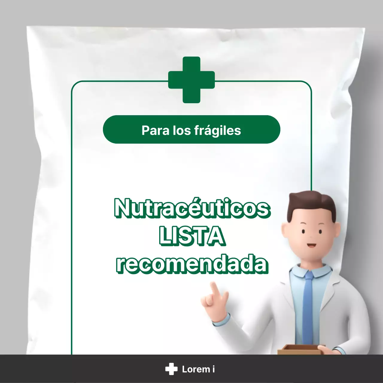 Información nutricional sencilla en blanco y verde