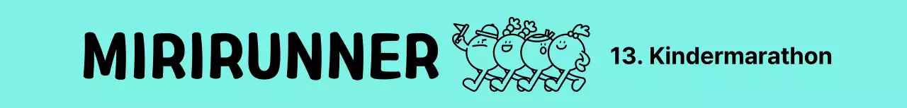 Kinder-Marathon-Konzept mit niedlichen Linien-Illustrationen