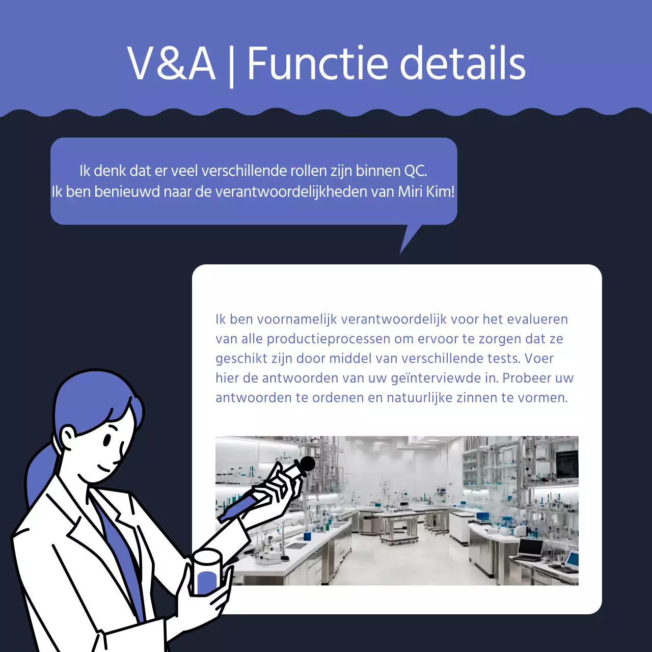 Een eenvoudige marineblauwe sollicitatiebrief voor V&A