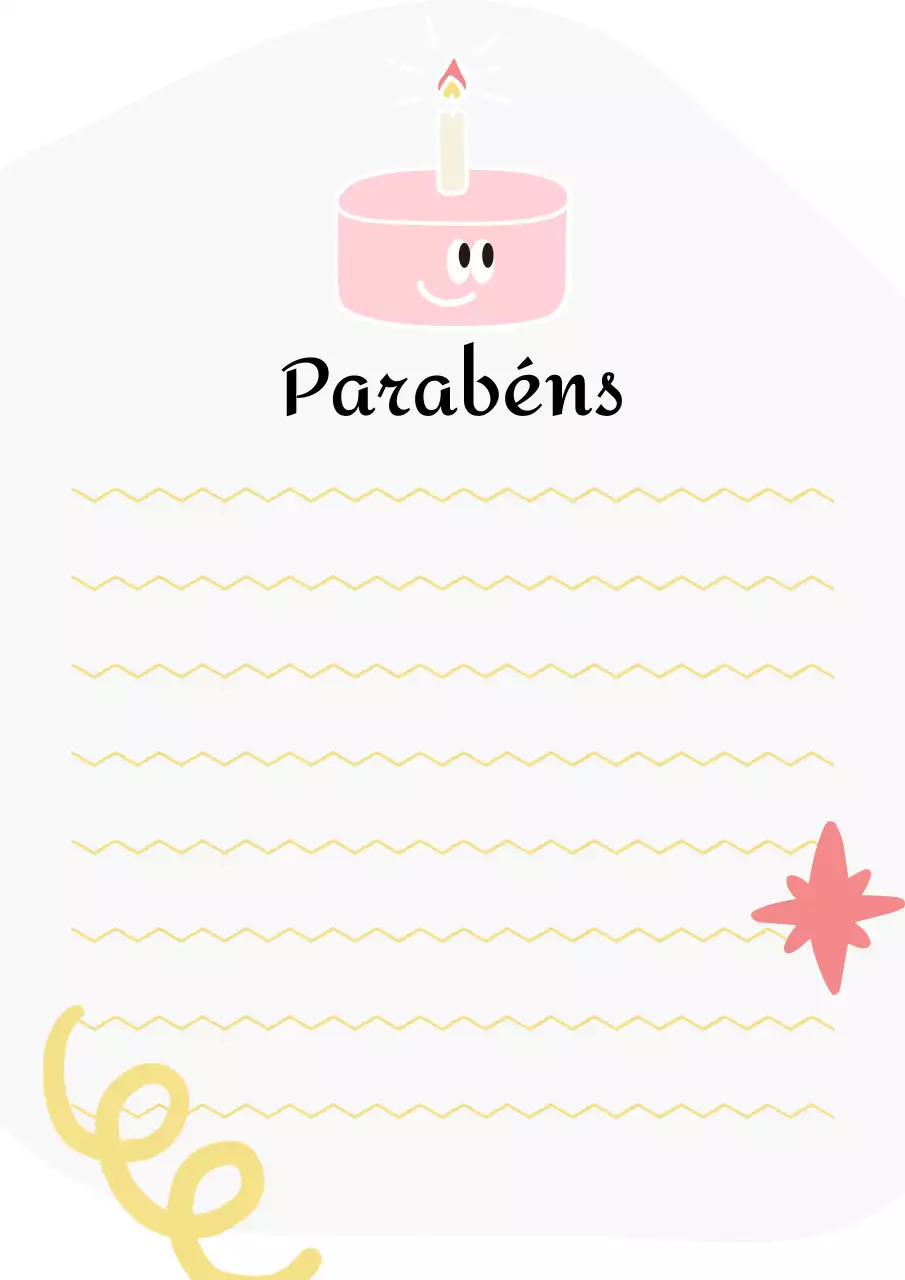 Convite de aniversário simples em rosa e cinzento