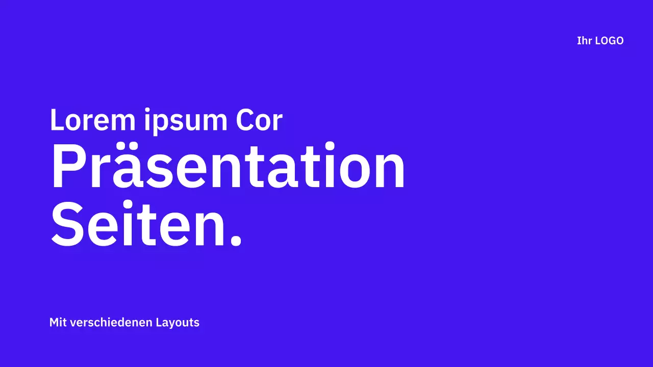 Einfache, abwechslungsreiche Layouts in Blau für die Planung