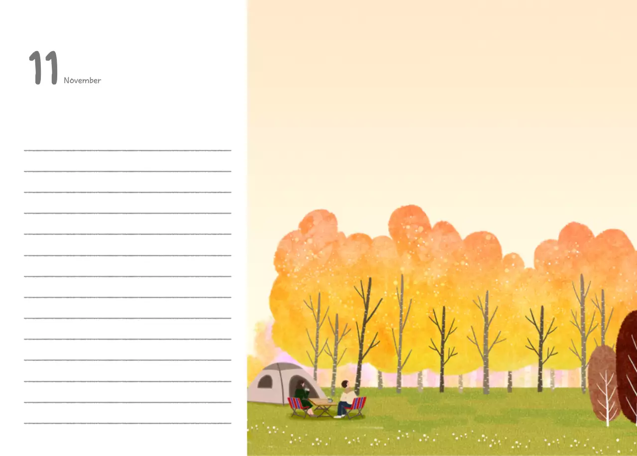 Cute calendars with cozy illustrations