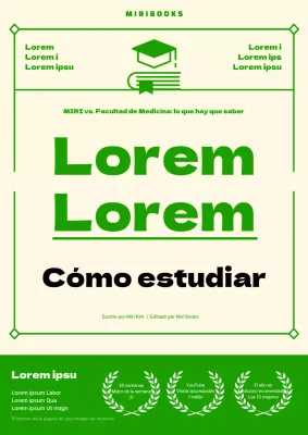 Portada sencilla de la guía de estudio en amarillo y verde