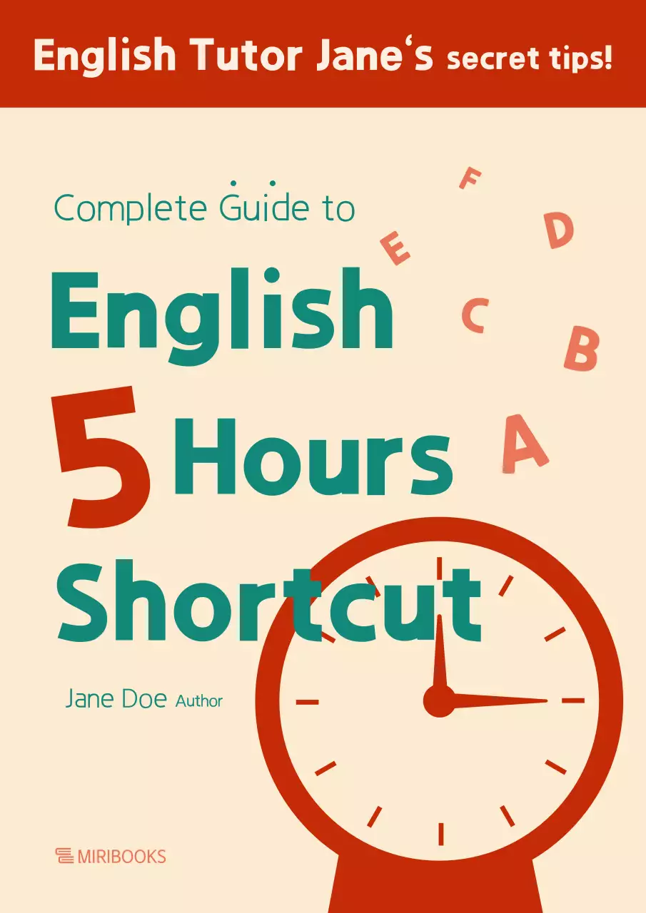 Beige Simple English Guide Book Cover