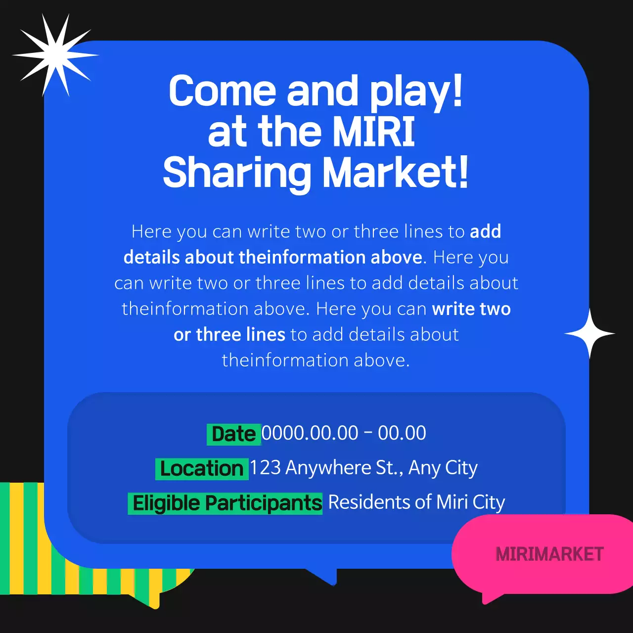 Thông báo về thị trường thời trang đầy màu sắc Instagram Carousel