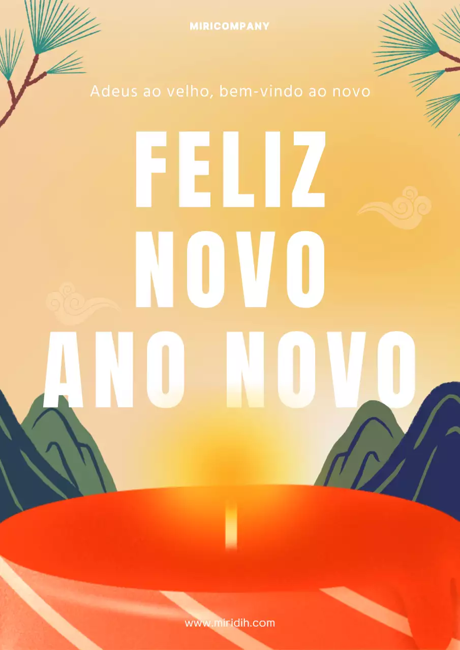 Promover o estilo tradicional dos cartões de felicitações de Ano Novo amarelos e vermelhos