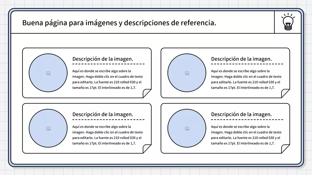 Un sencillo informe de síntesis de color azul claro