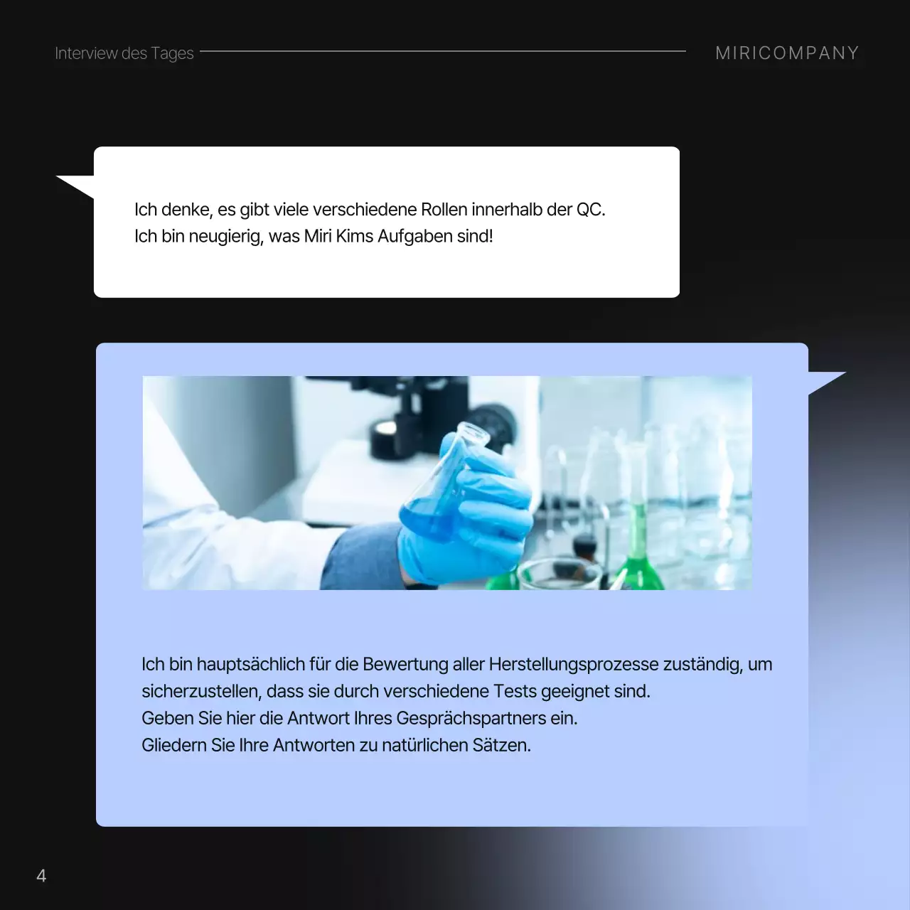 Minimalistische Informationen zum Vorstellungsgespräch in Hellblau und Schwarz