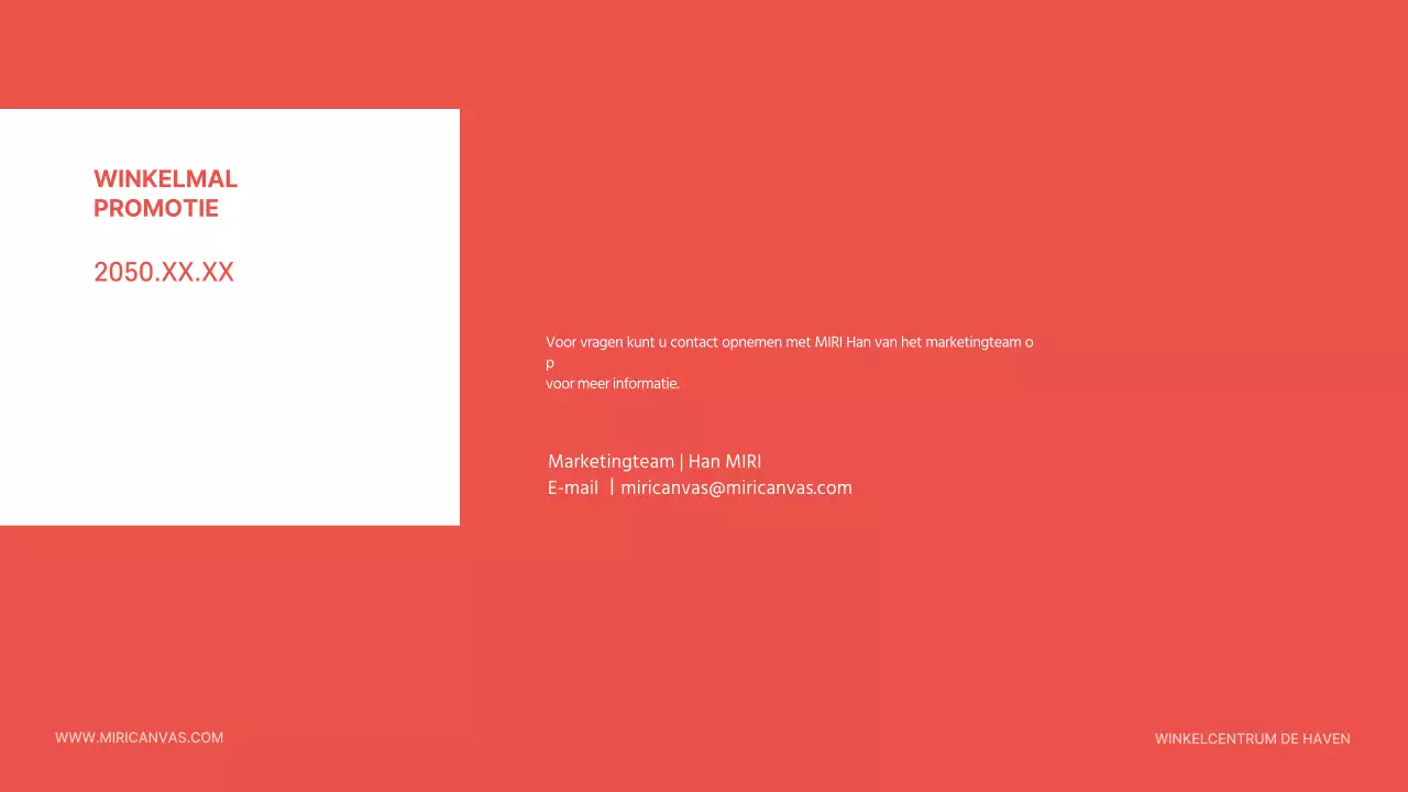 Een eenvoudige oranje en zwarte promotieslip