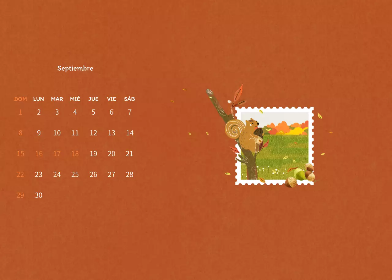 Ilustraciones de sellos con un concepto cálido