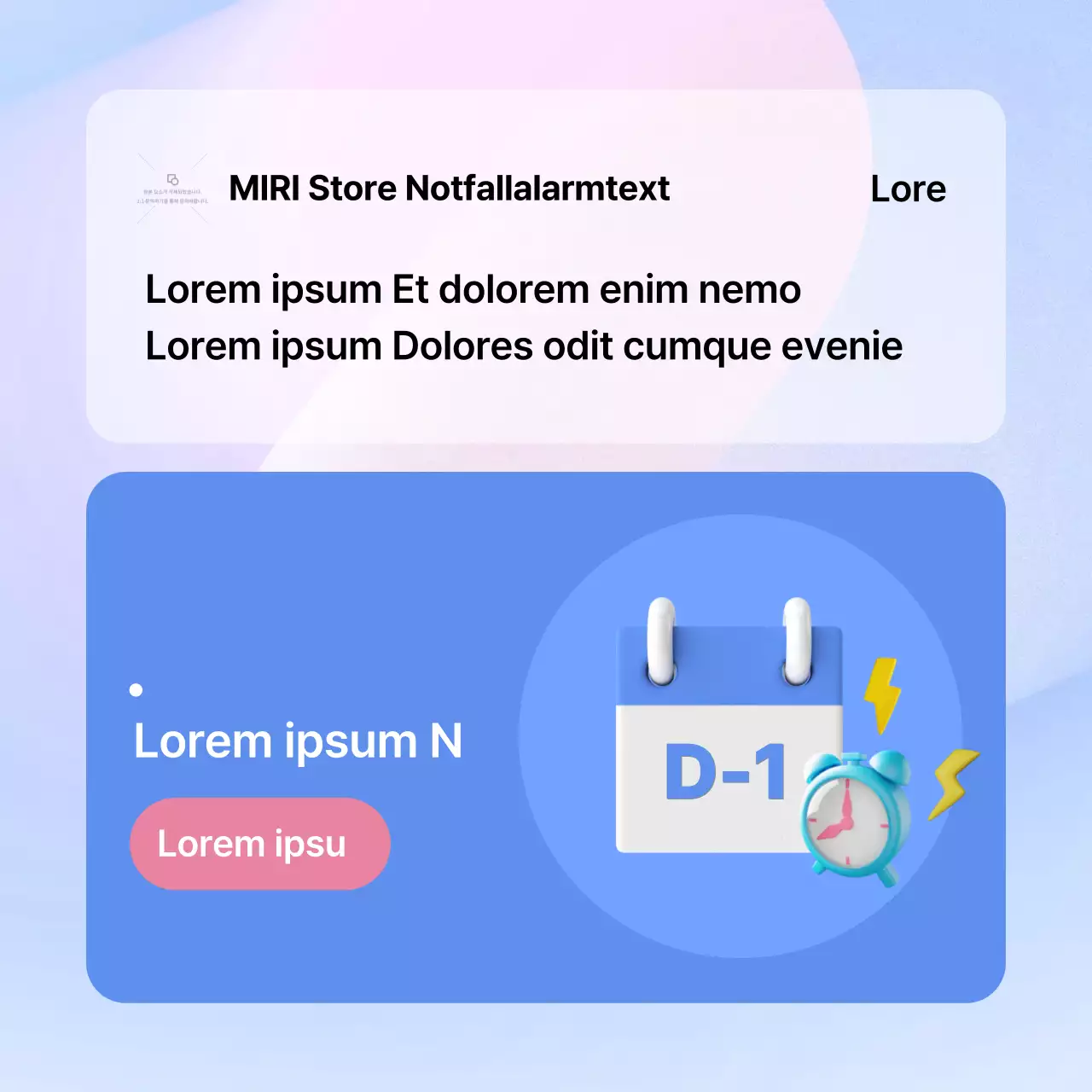 Minimalistische Schlussverkaufsanzeige in Blau und Hellblau