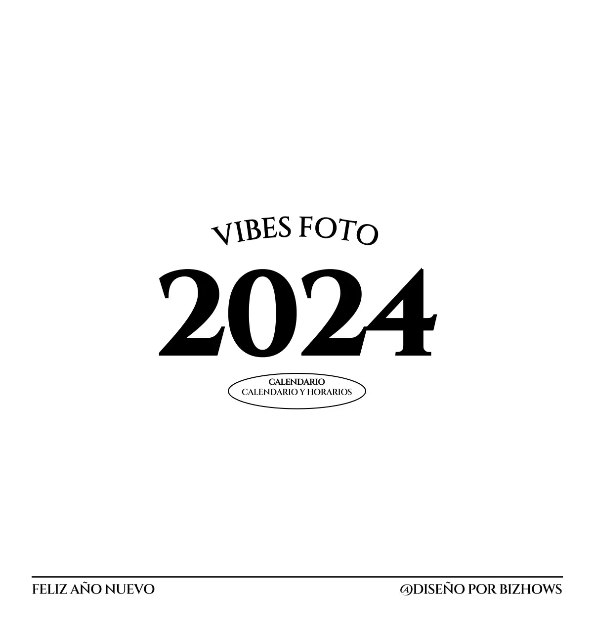 Calendario de pared de estilo sencillo con concepto de fotografía de viajes emocional en blanco y negro