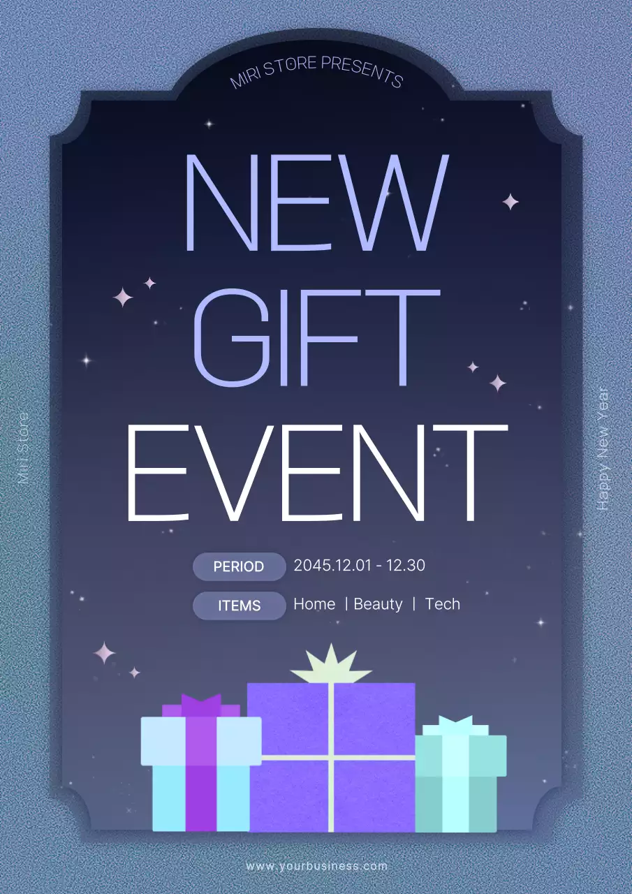 Blue Elegant Gift Promotion Poster