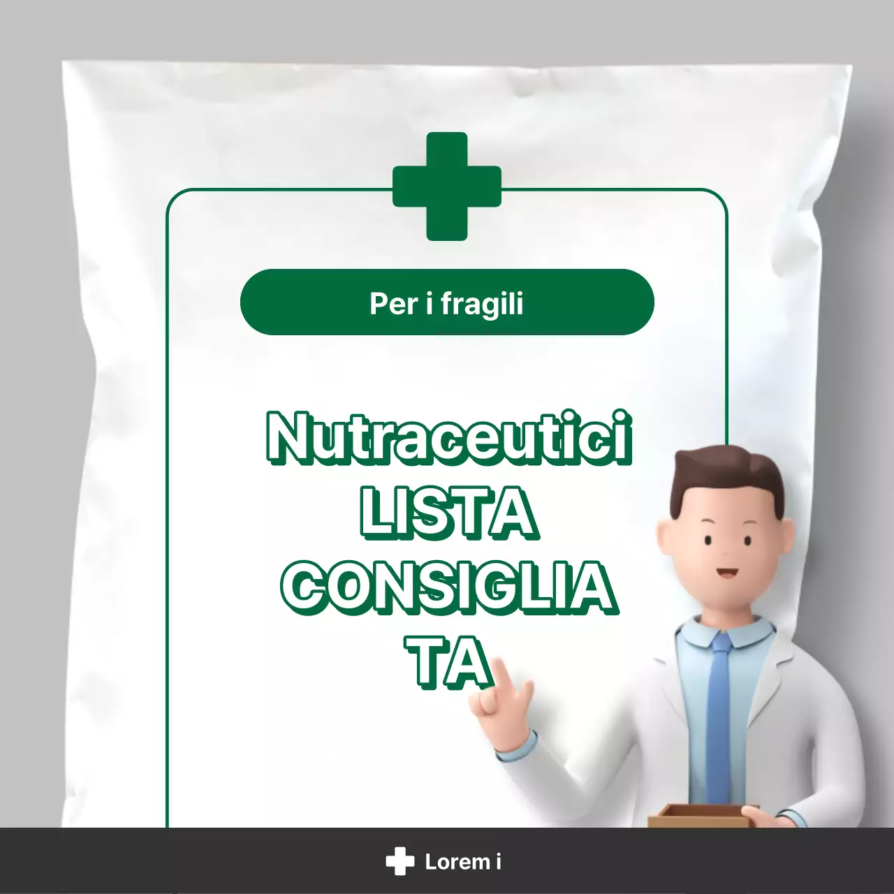 Informazioni nutrizionali semplici in bianco e verde