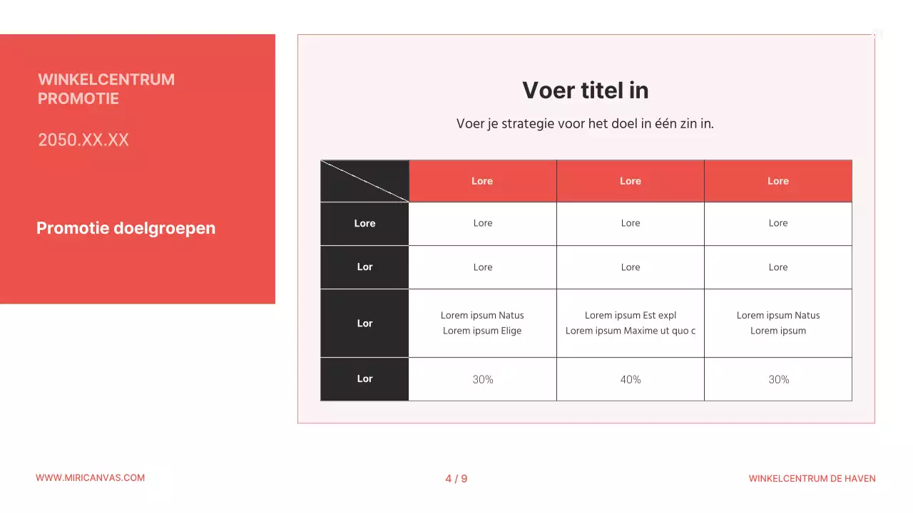 Een eenvoudige oranje en zwarte promotieslip