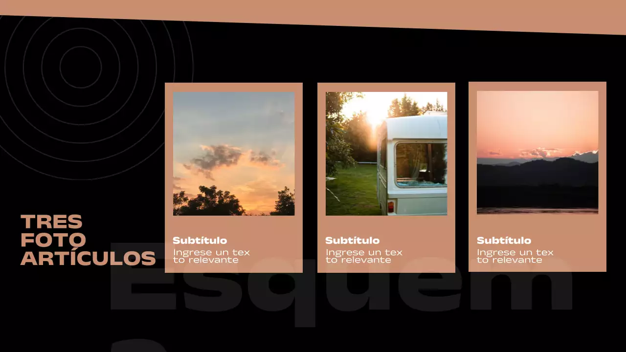 Informe de páginas con diseño mínimo múltiple en marrón y negro