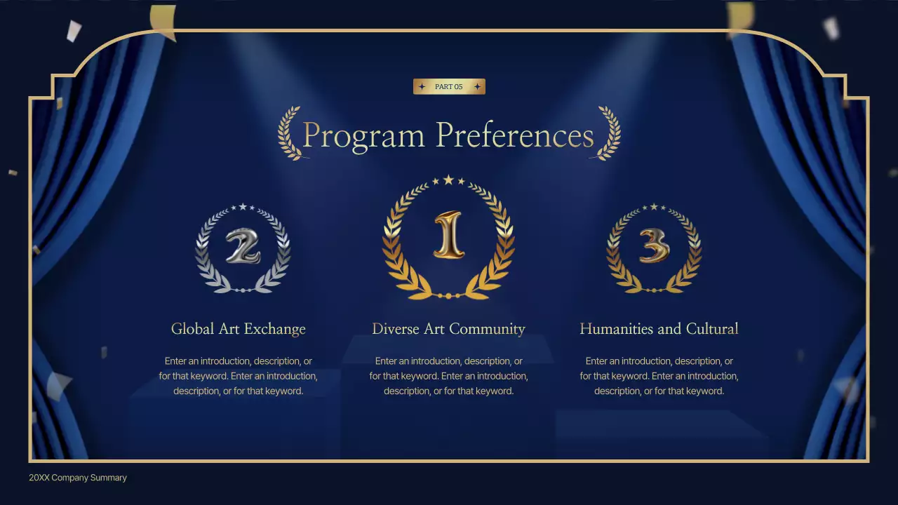 블루 엘레강트 파티 초대장 프레젠테이션