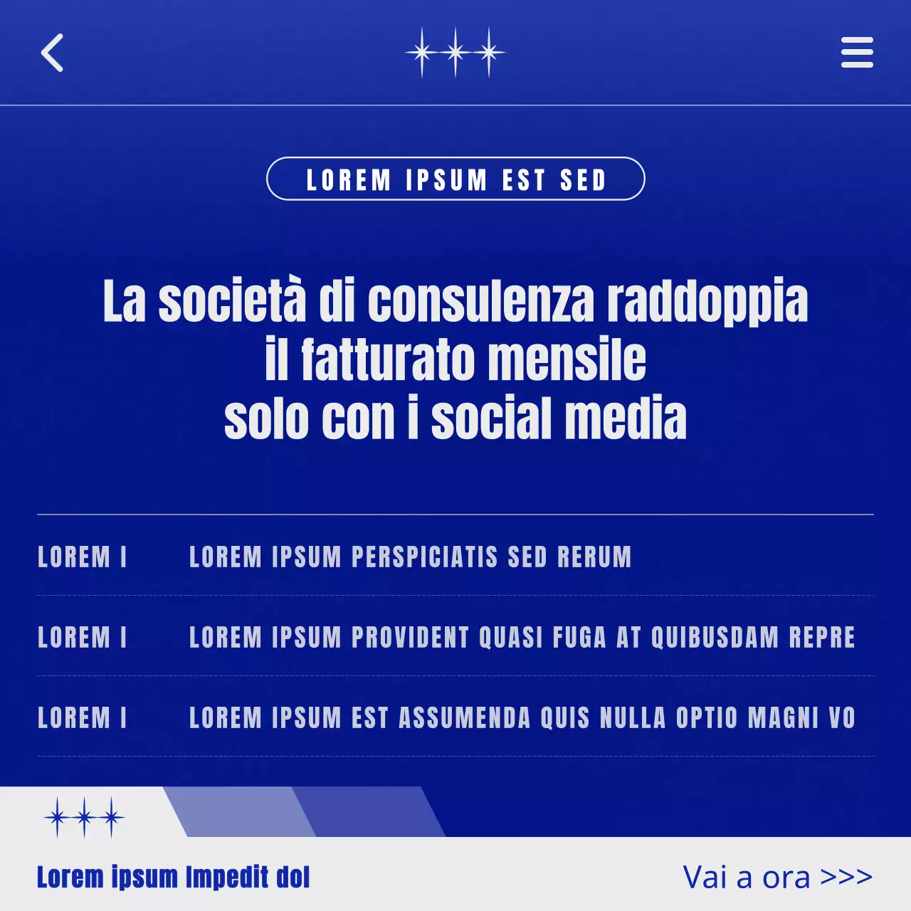Semplice promozione di consulenza sui social media in bianco e blu