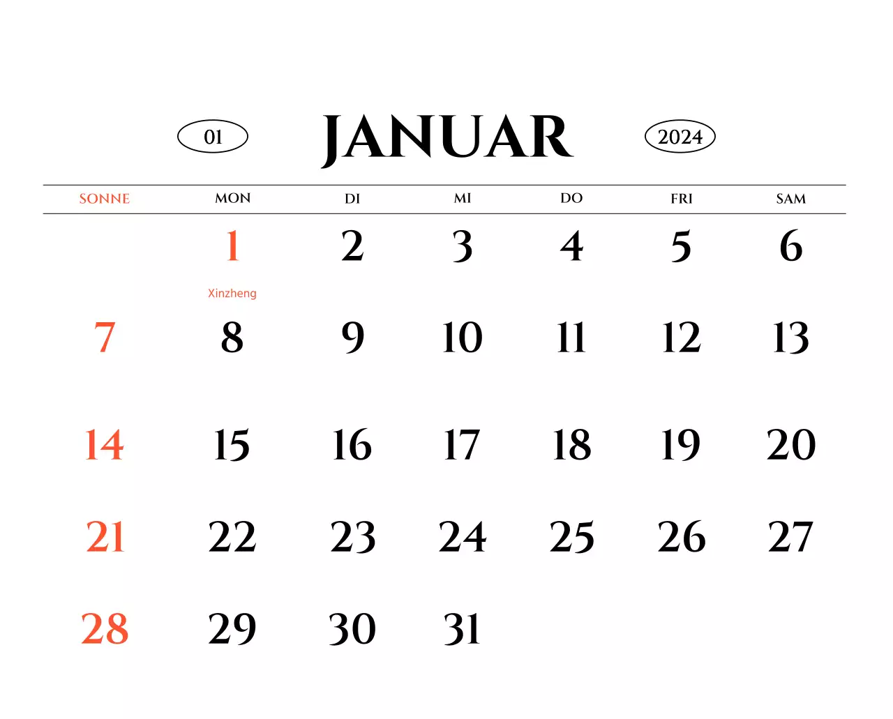 Einfacher Stil Wandkalender mit schwarz-weiß emotionalen Reisefotografie Konzept