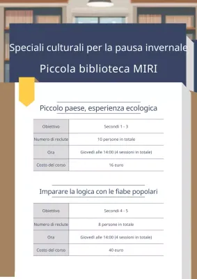 Una guida per un semplice corso intensivo di vacanze invernali in blu e bianco