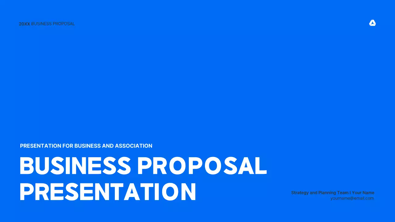Blue Professional Business Proposal Presentation