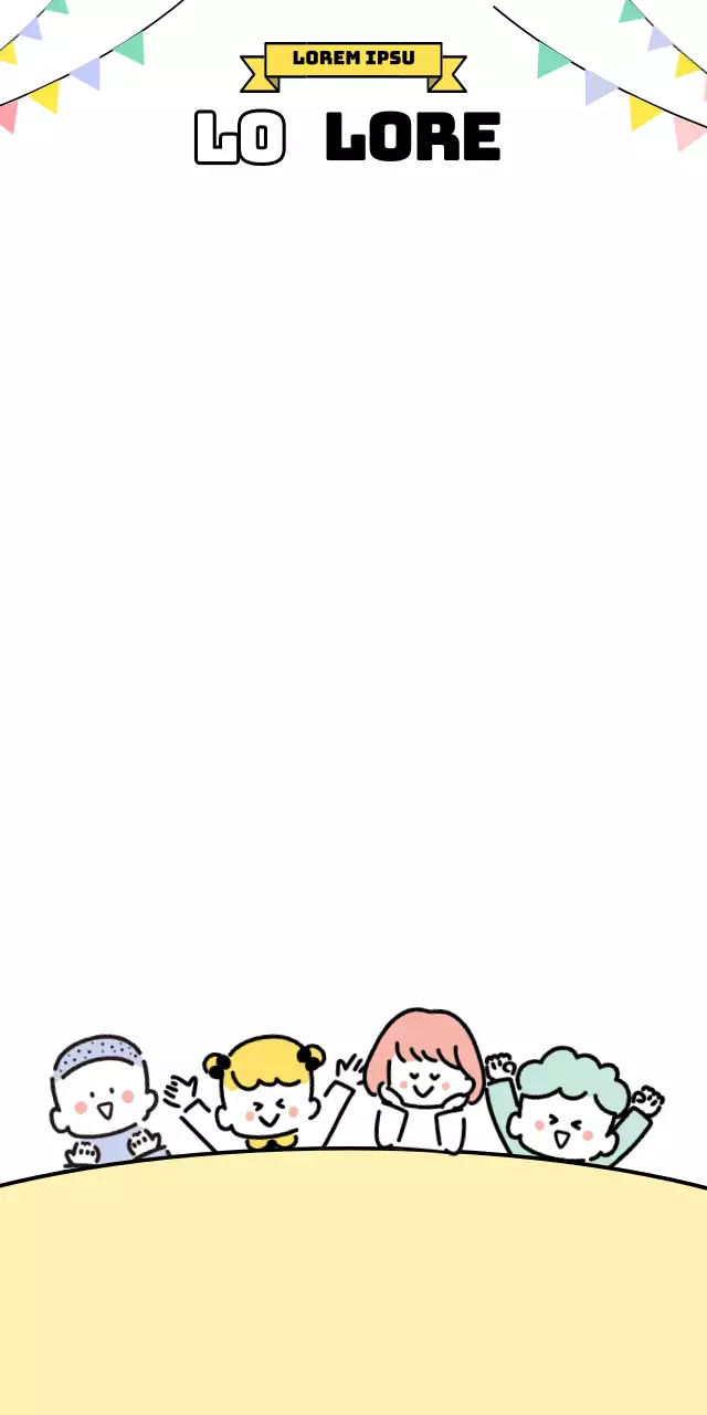 Illustratie van kleuters in verschillende kleuren