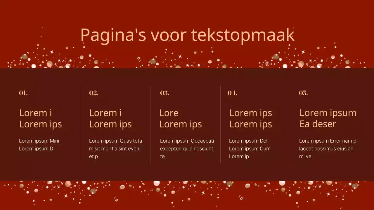 Een luxe kerstpresentatie in rood en bruin