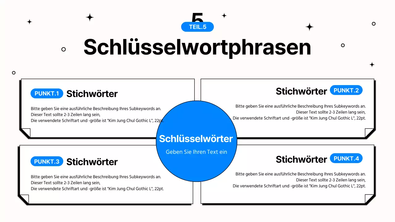 Einfache blaue und schwarze Büroarbeitspräsentation