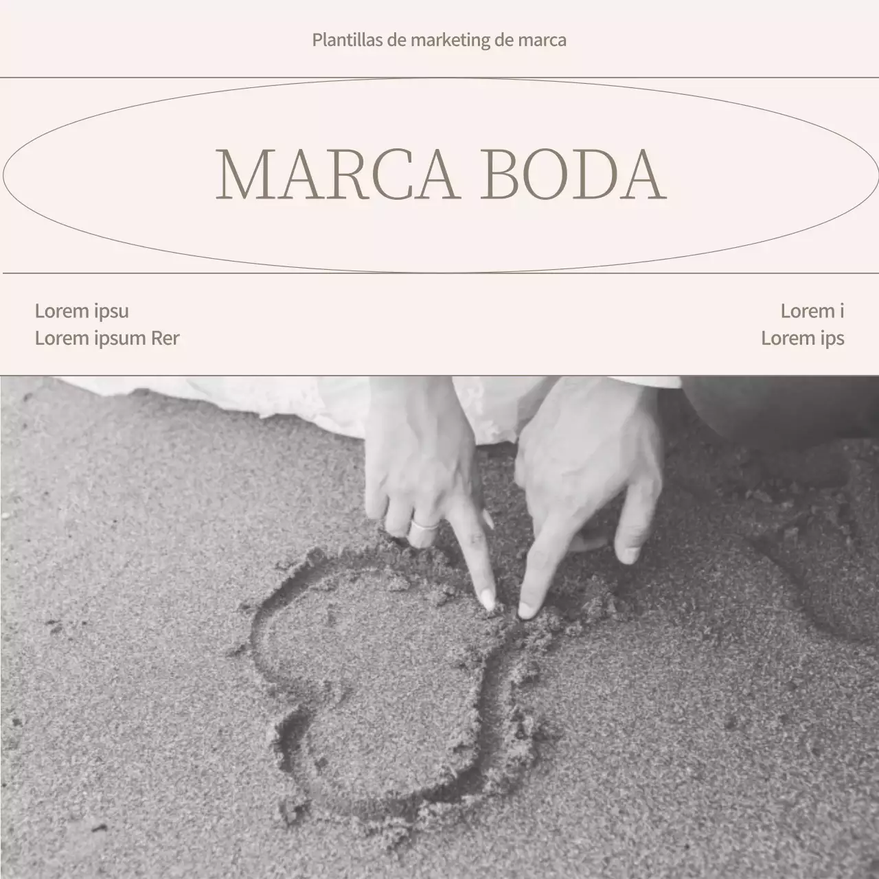 Promover una marca de bodas moderna en rosa y marrón