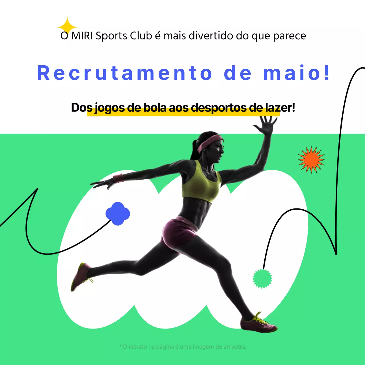 Promover a tendência verde e azul no recrutamento de clubes desportivos
