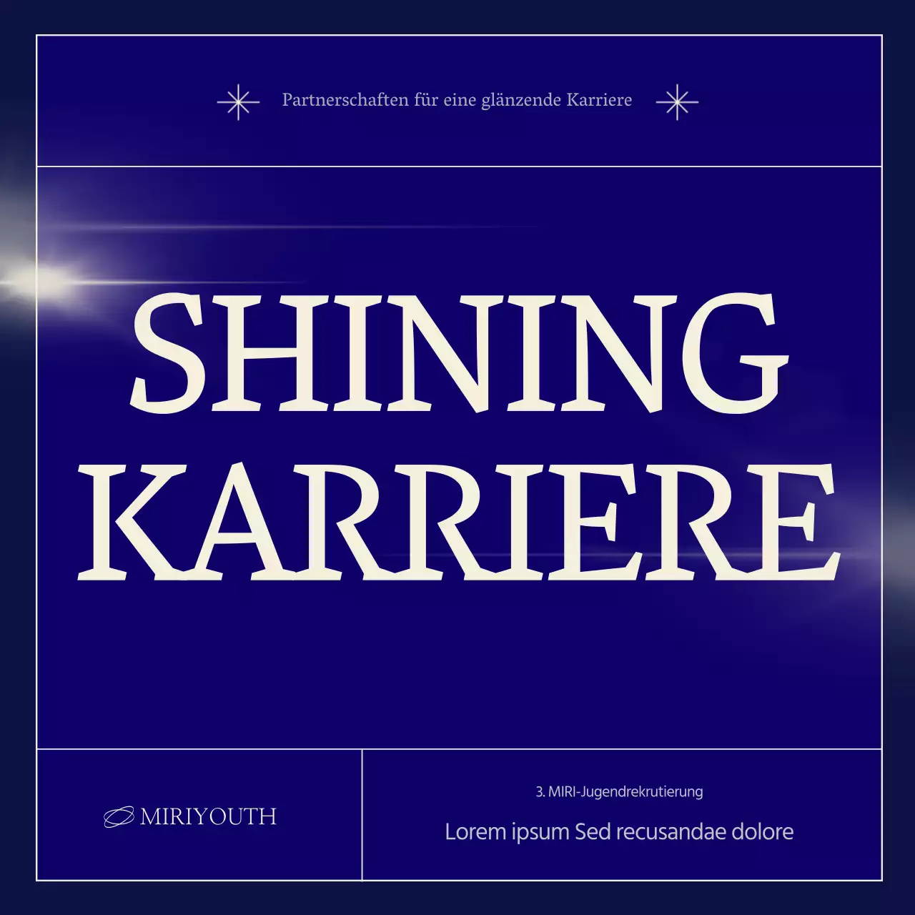 Eine schlichte Rekrutierungsstelle der Gemeinschaft in Marineblau und Beige