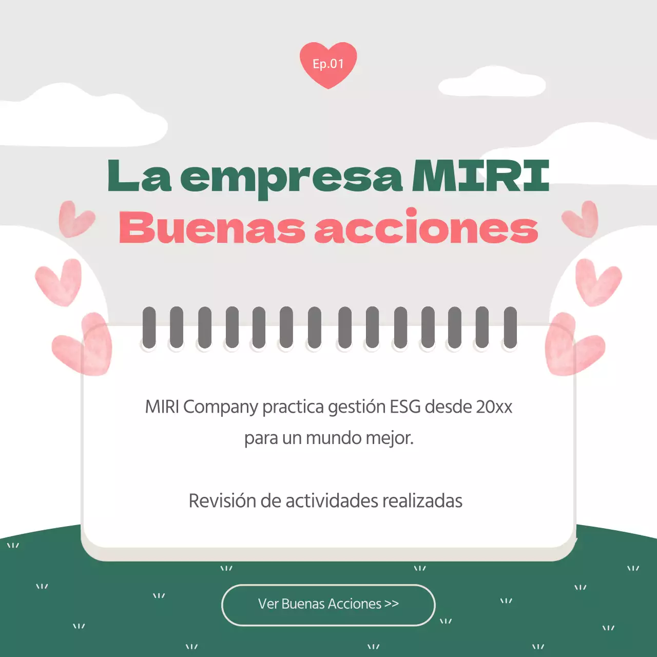 Un bonito post verde y rosa sobre los informes de gestión ESG