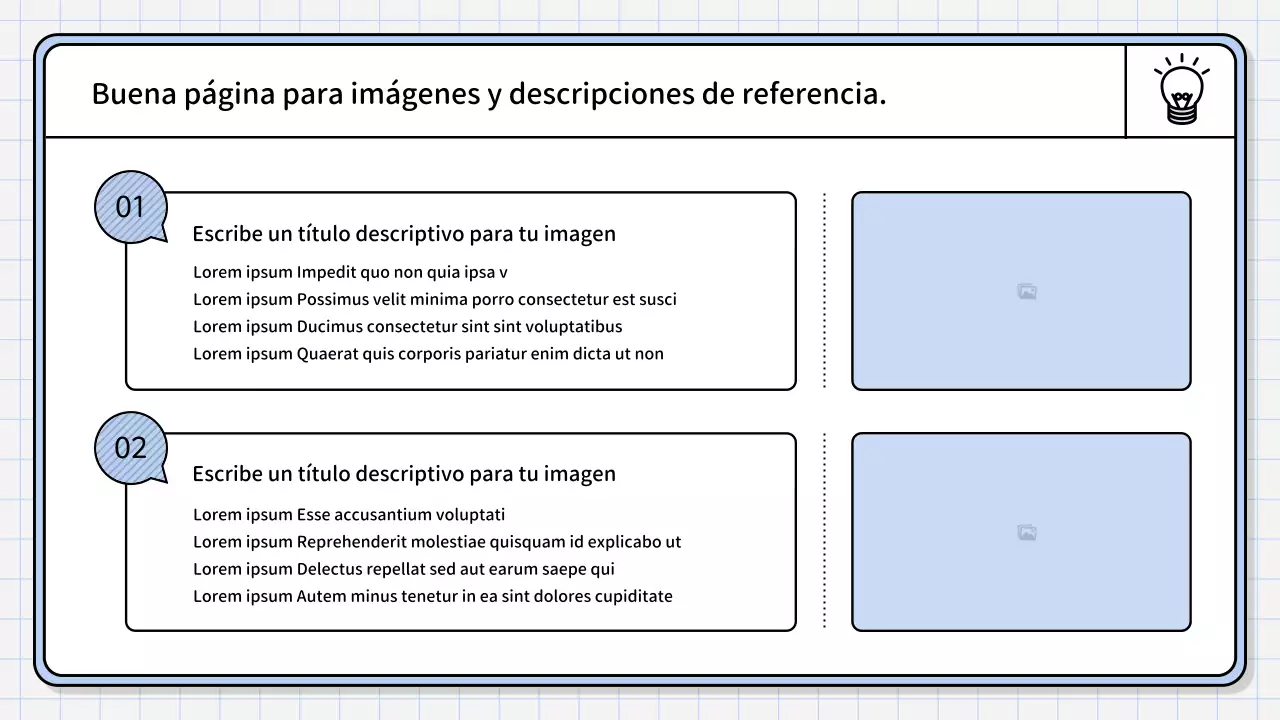 Un sencillo informe de síntesis de color azul claro