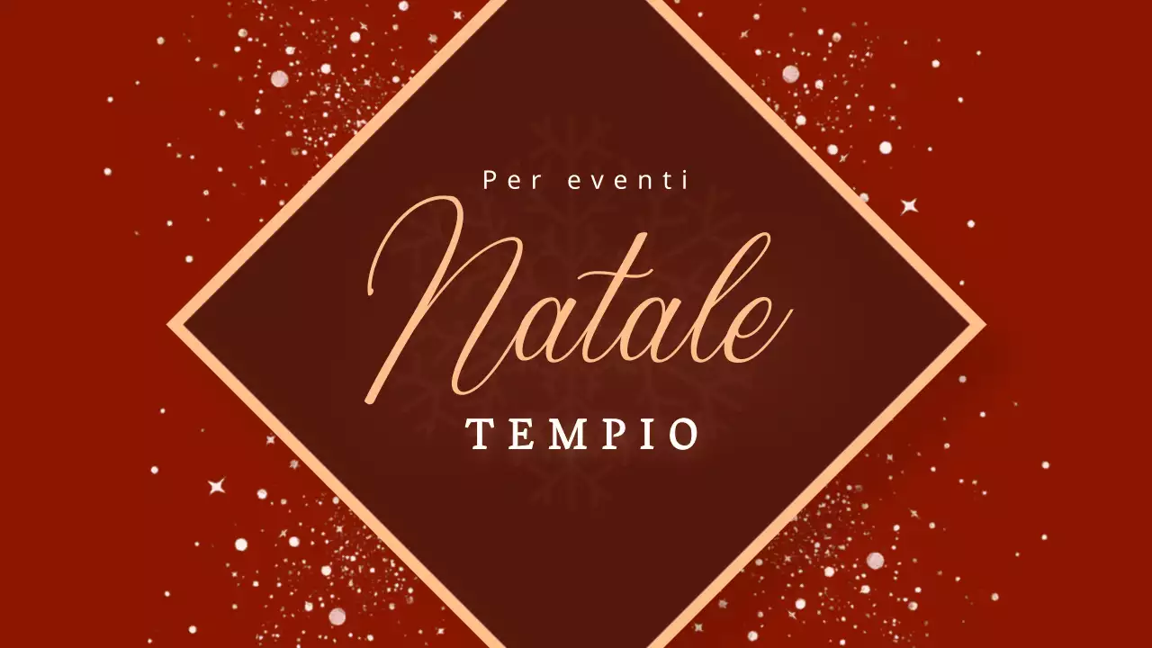Una lussuosa presentazione per eventi natalizi in rosso e marrone