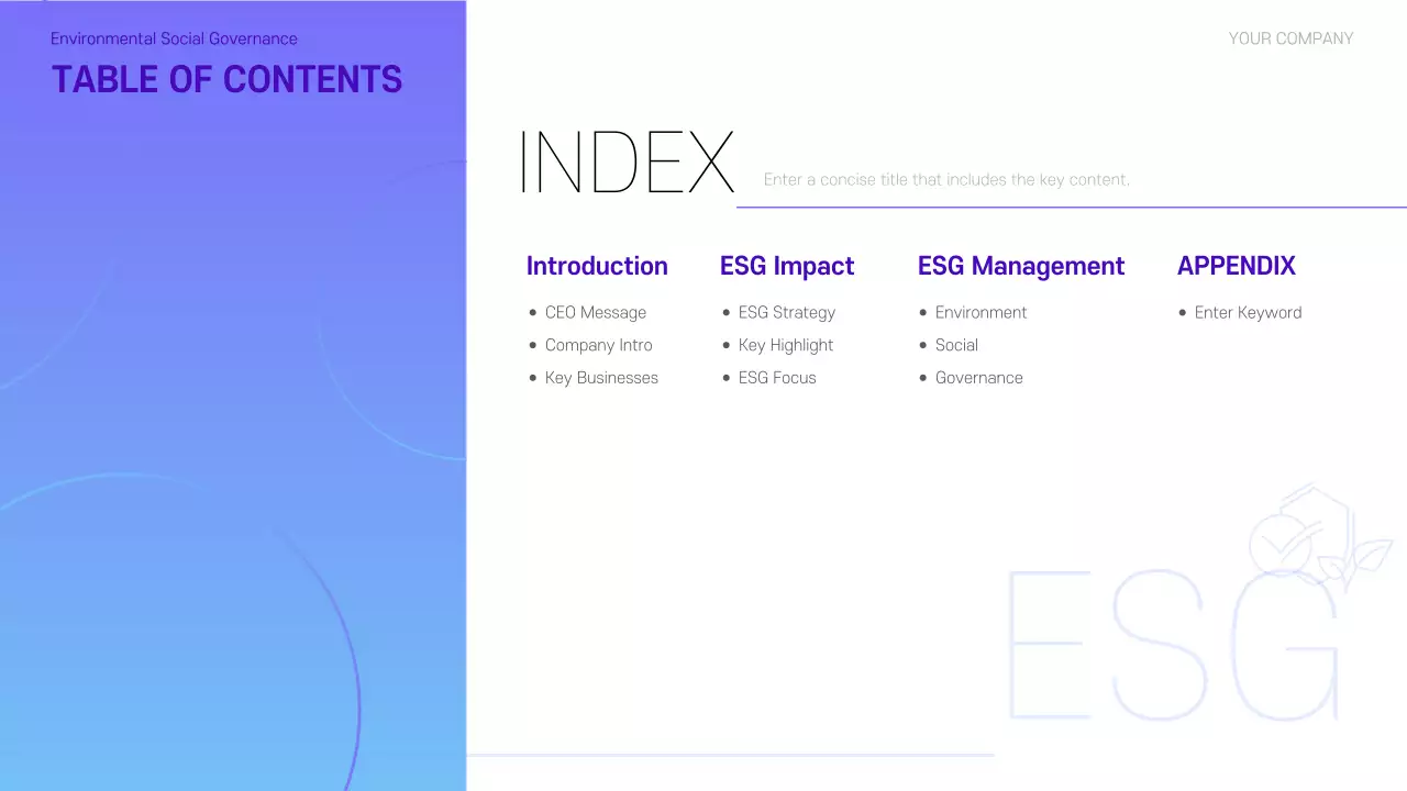 Blue Modern Sustainability Report Presentation
