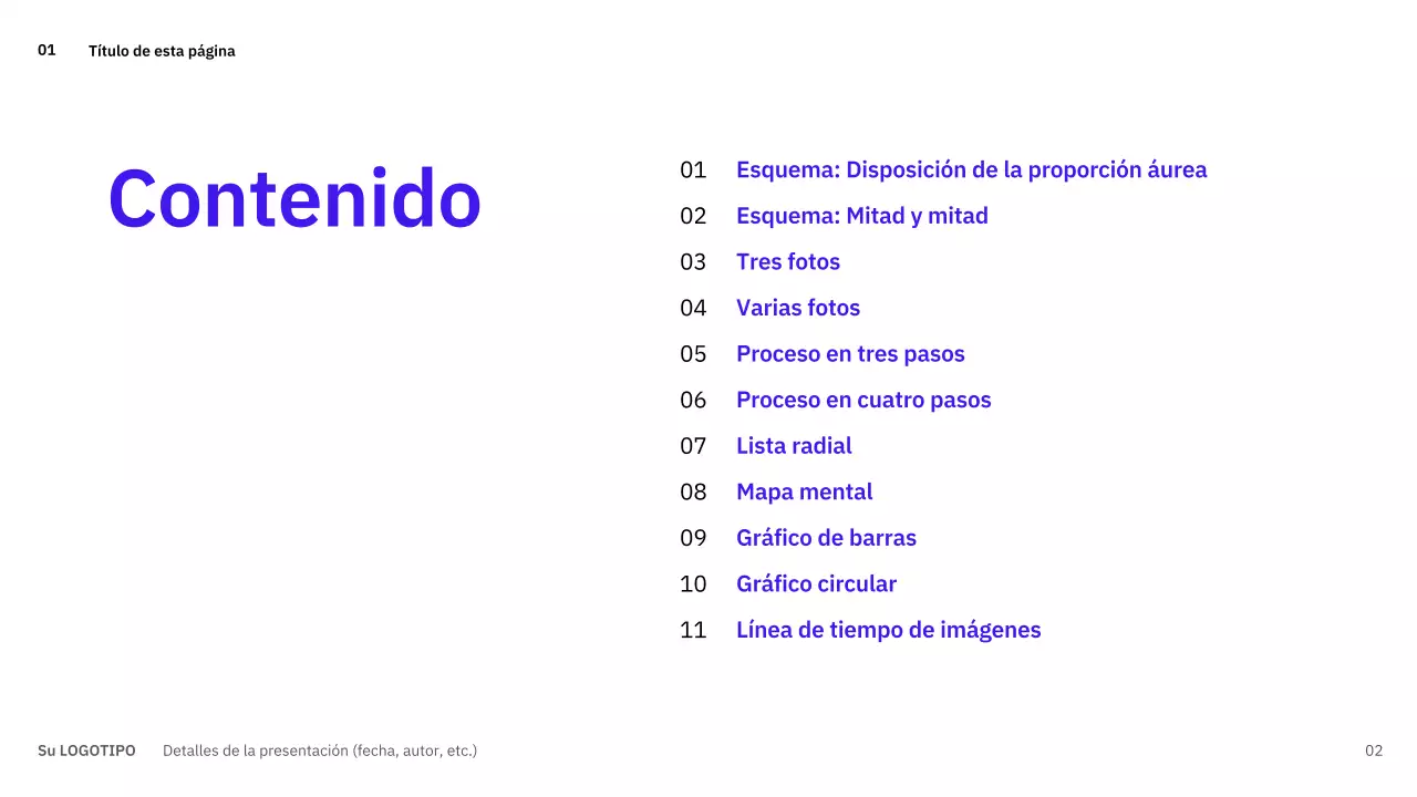 Trazados sencillos y variados en azul para planificar