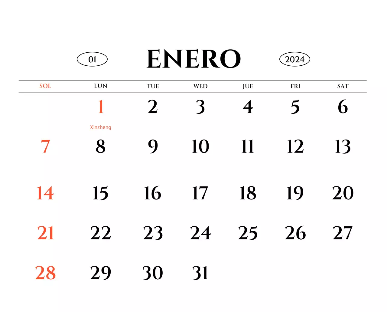 Calendario de pared de estilo sencillo con concepto de fotografía de viajes emocional en blanco y negro