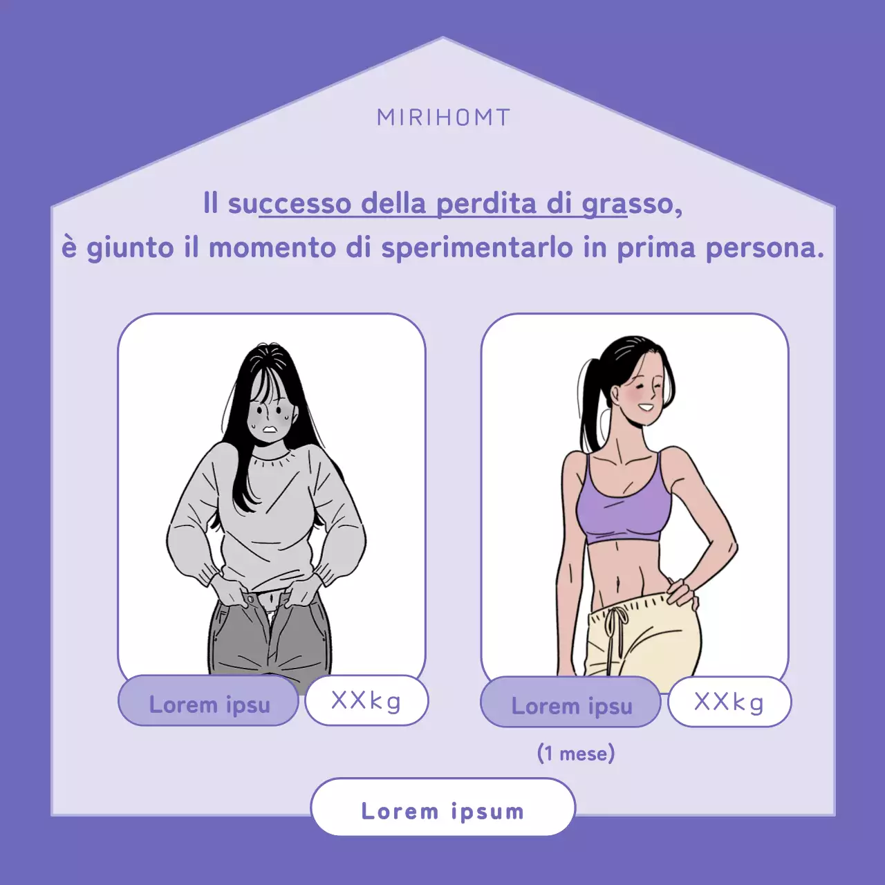 Promuovere un allenamento domestico moderno e color malva per reclutare sostenitori