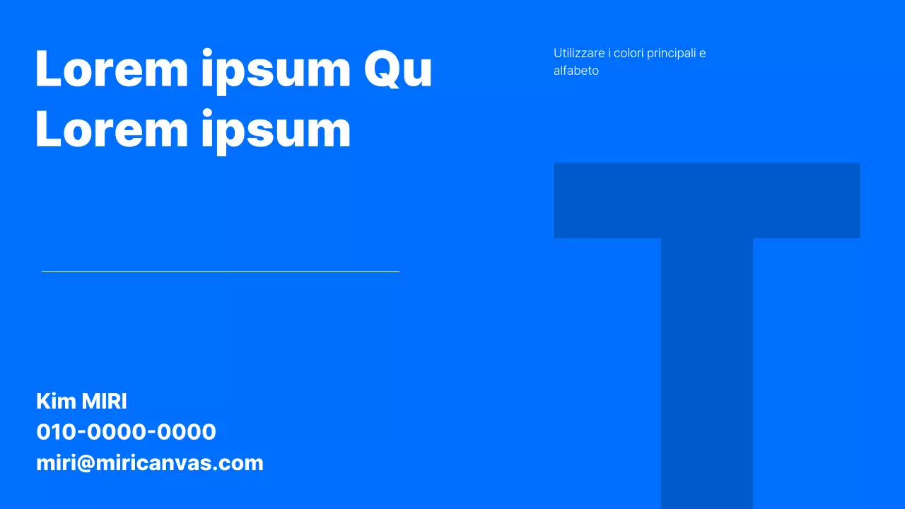 Semplice portfolio di carriera con sfondo blu