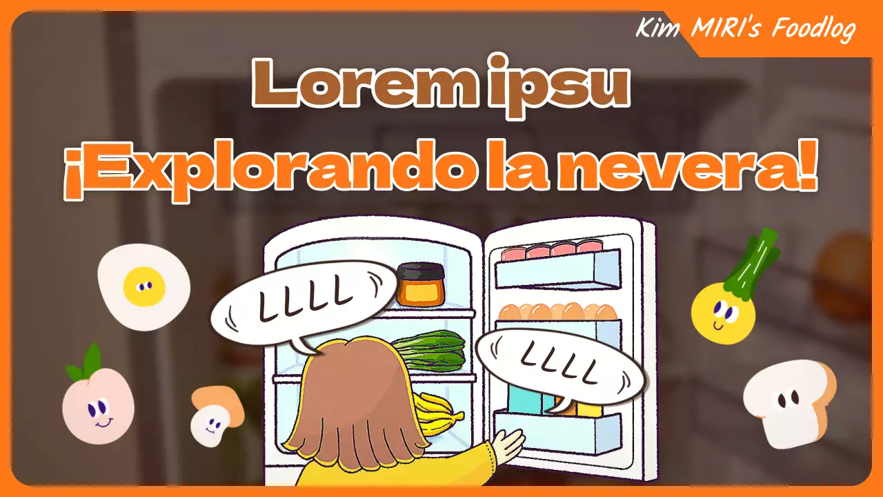 Un bonito vlog post de recetas en naranja y marrón