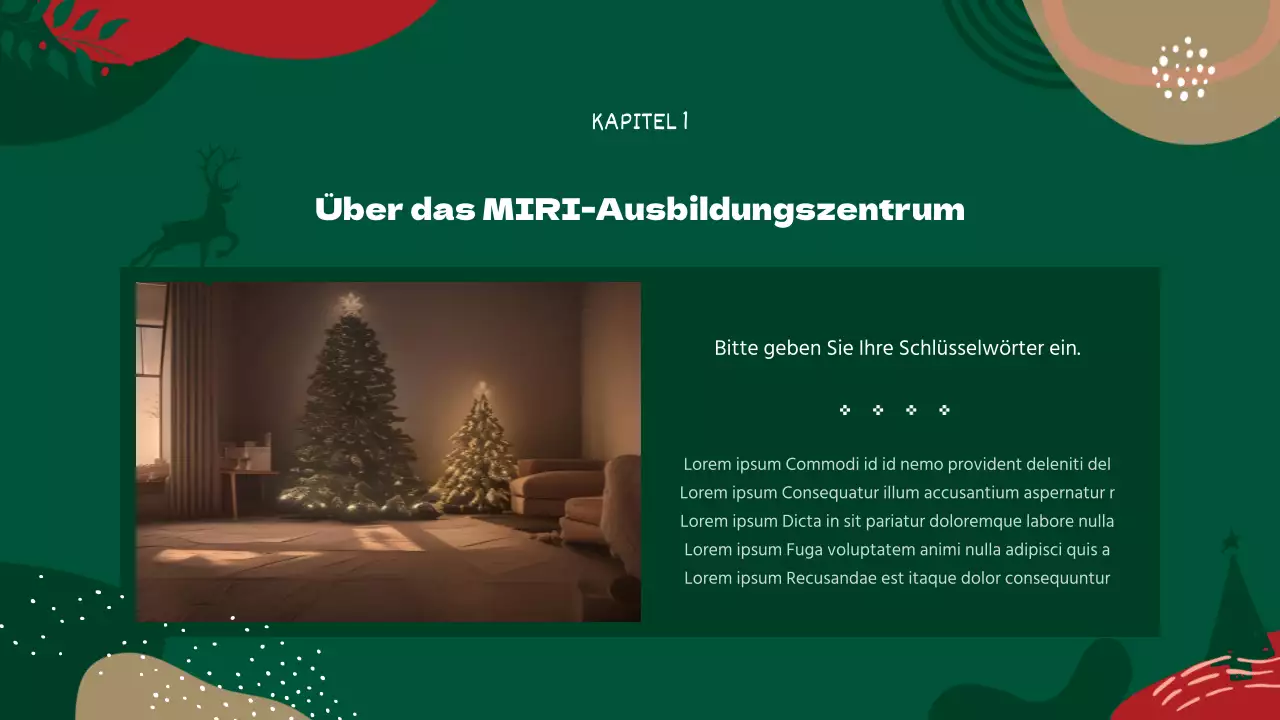 Leitfaden für die Ausbildung von Freiwilligen in roten und grünen geometrischen Mustern