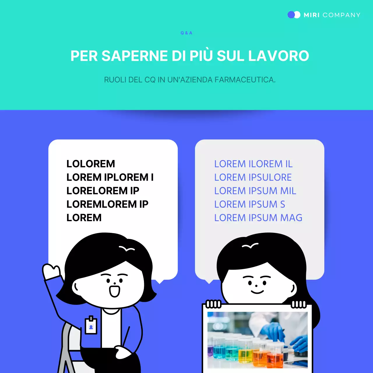 Promuovere un semplice corso intensivo di lavoro in blu e menta