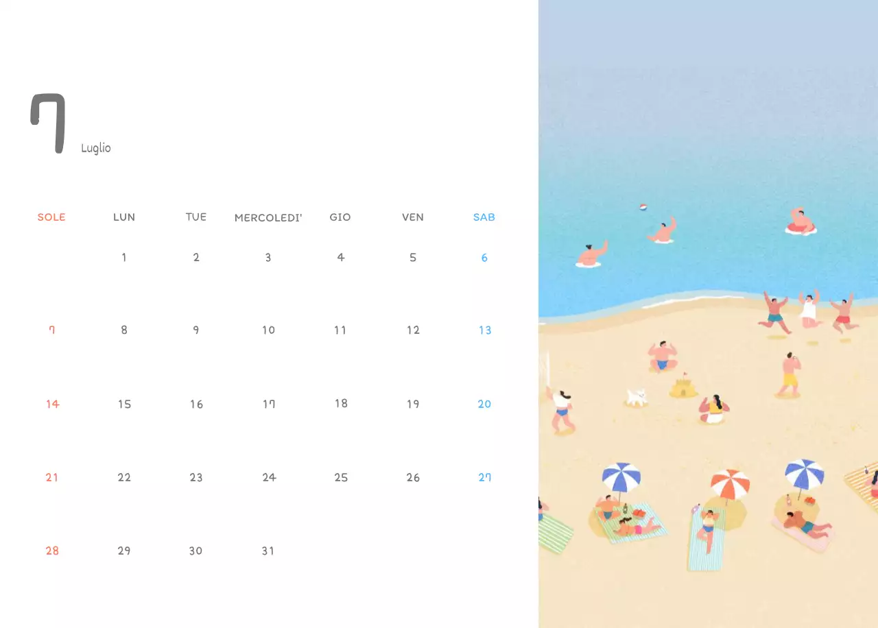 Simpatici calendari con illustrazioni di peluche