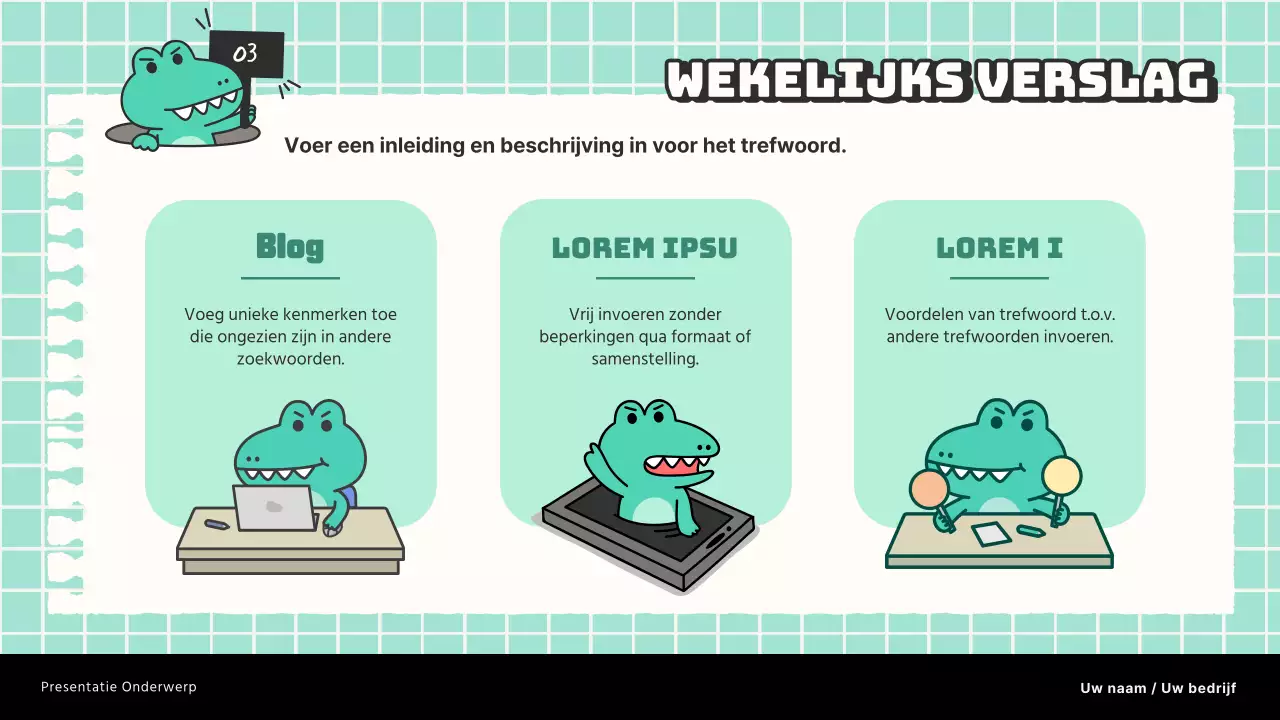 Mint en wit trending marketing onderzoeksnotitie rapport